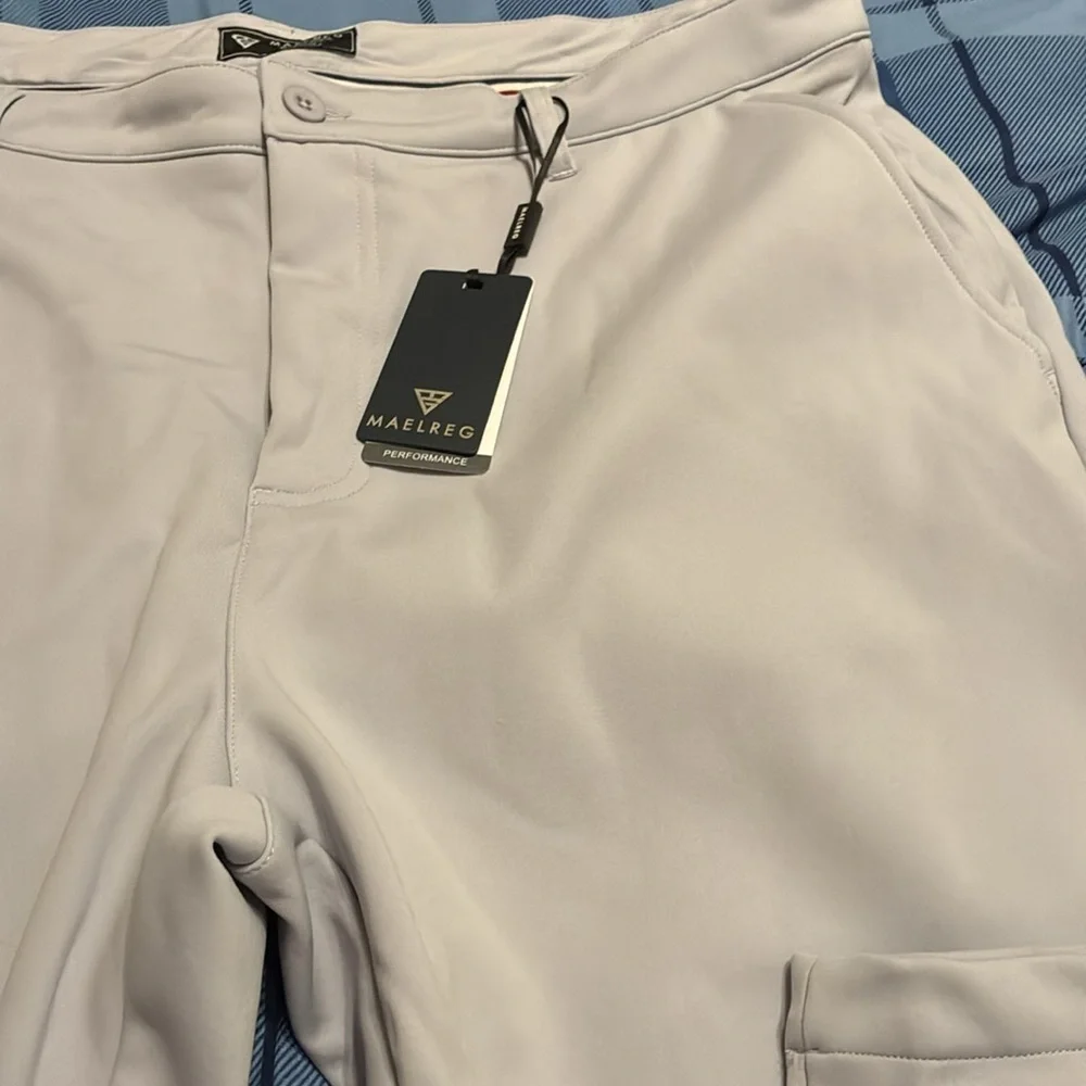 NWT Maelreg Men’s Performance Proflex Gray Pants 38 X 32 wicking sun smart